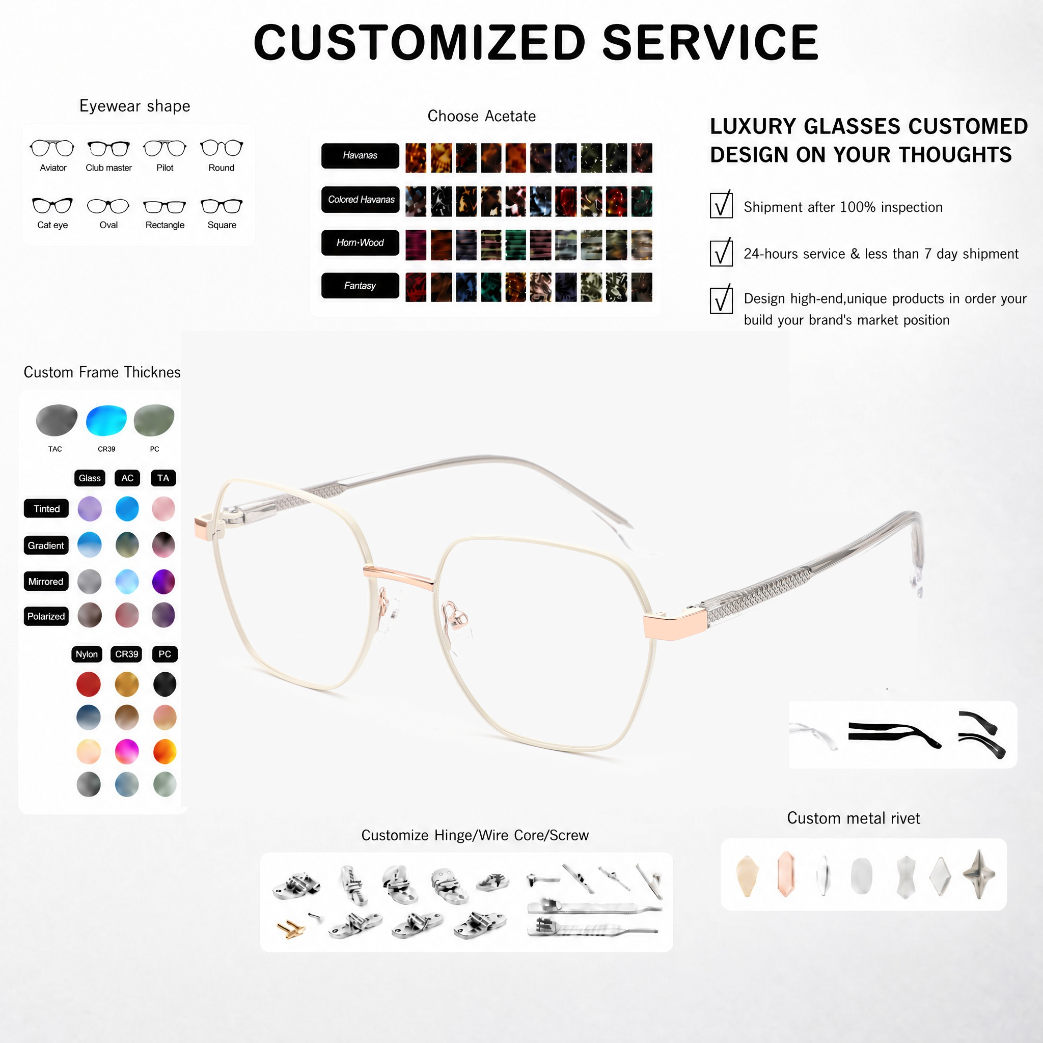 Customization Metal Eyeglasses Frame Optical Eyewear Spectacles Wholesale Manufacturer Lightweight Eye Glasses Supplier OEM/ODM