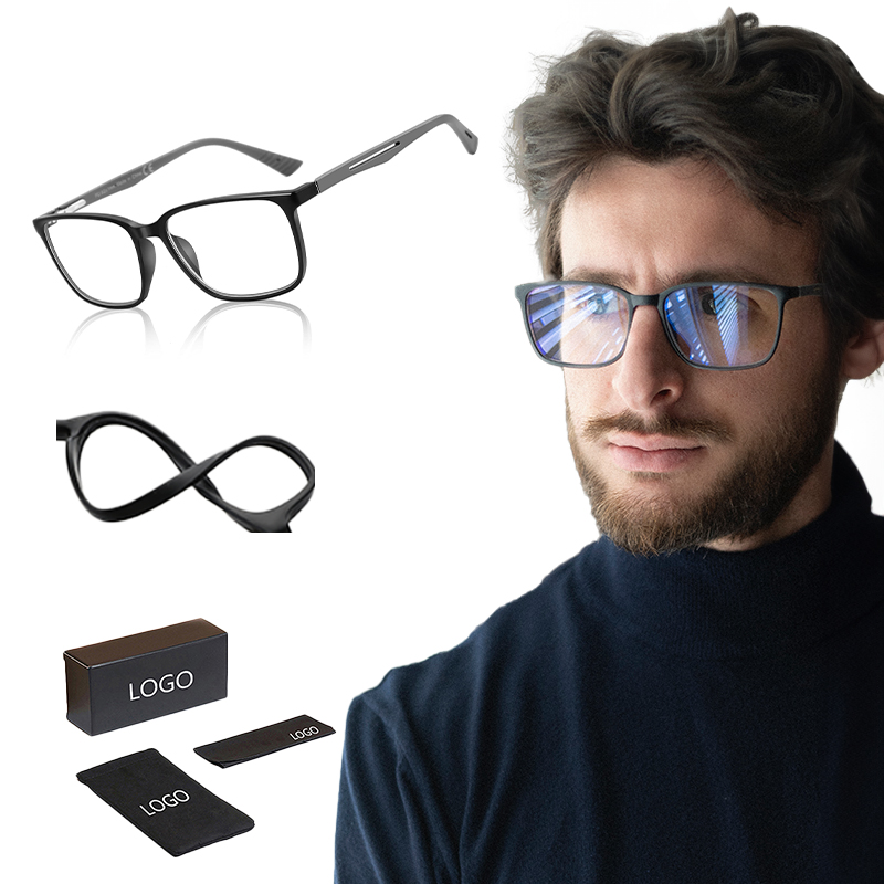 2026 New Trendy Ultra Flexible TR 90 Rectangle Frame Computer Readers Glasses Anti Blue Light Reading Glasses For Men Woman