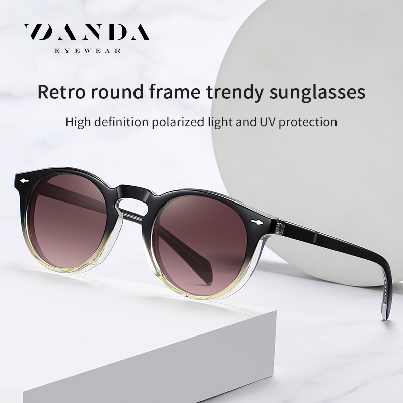 Unisex Retro Vintage Green Acetate Glasses Frame Classic Retro Round Trendy Cross-Border Design Wholesale Option Available