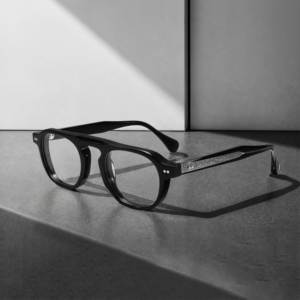 Vintage Eyeglasses High Quality Single Bridge Retro Thick Acetate Optical Glasses Black Acetate Spectacle Frames Unisex