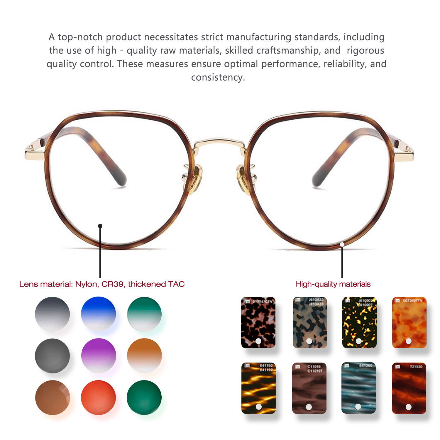 Optical Eyeglass Frames Vintage Octagon Acetate Metal Eyewear Anti Blue Light Prescription Glasses OEM Custom Logo Ready Stock
