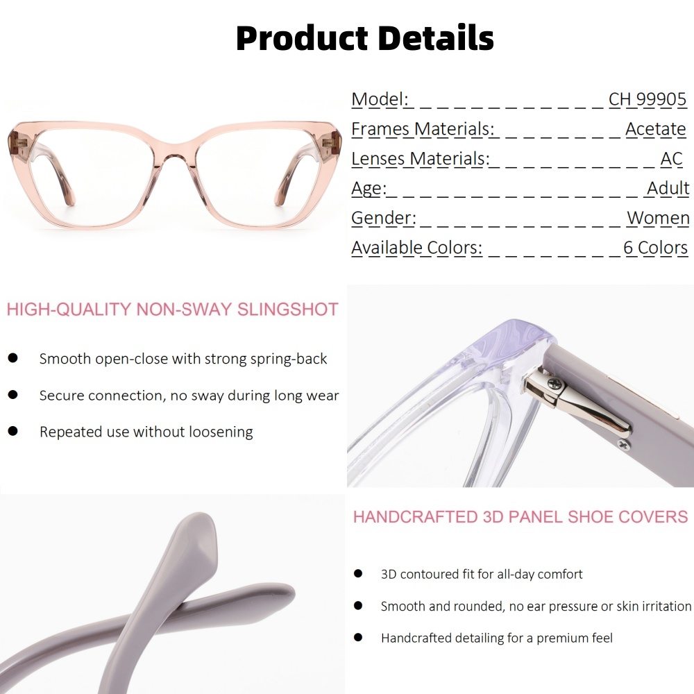 Customization Luxury Handcrafted High-end Acetate Optical Glasses Durable Full-Rim Eyeglasses Frames For Daily Wear OEM/ODM