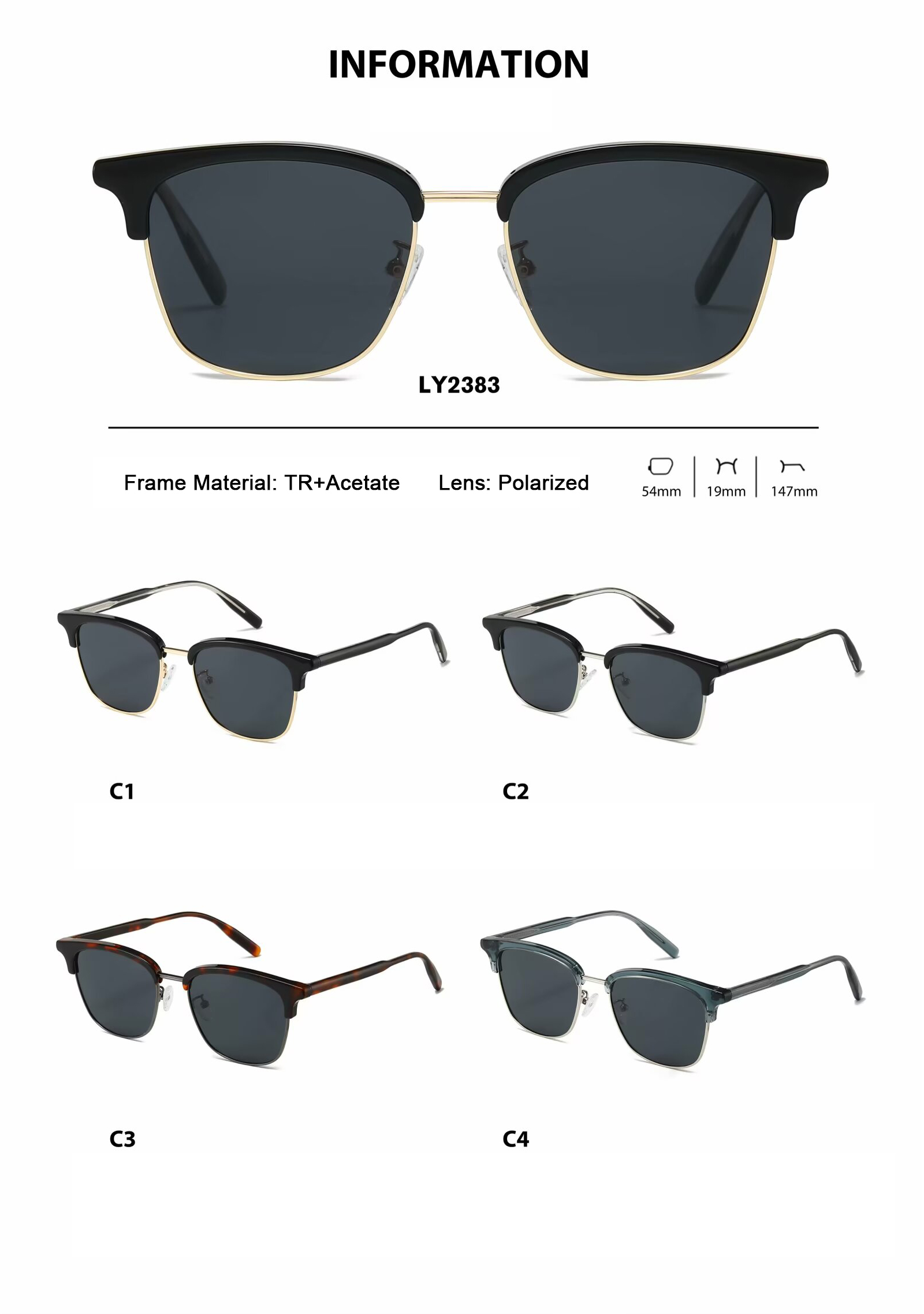 Aochi Square Anti UV400 Sunglasses Black Metal Shades Mens Square Rimless Sun Glasses Frameless Sunglasses for Business Men