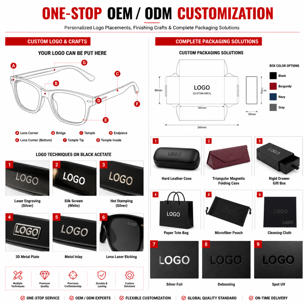 Acetate Round Optical Eyeglass Frames With Metal For Men Women, Custom Logo Eyewear Wholesale Bulk Order