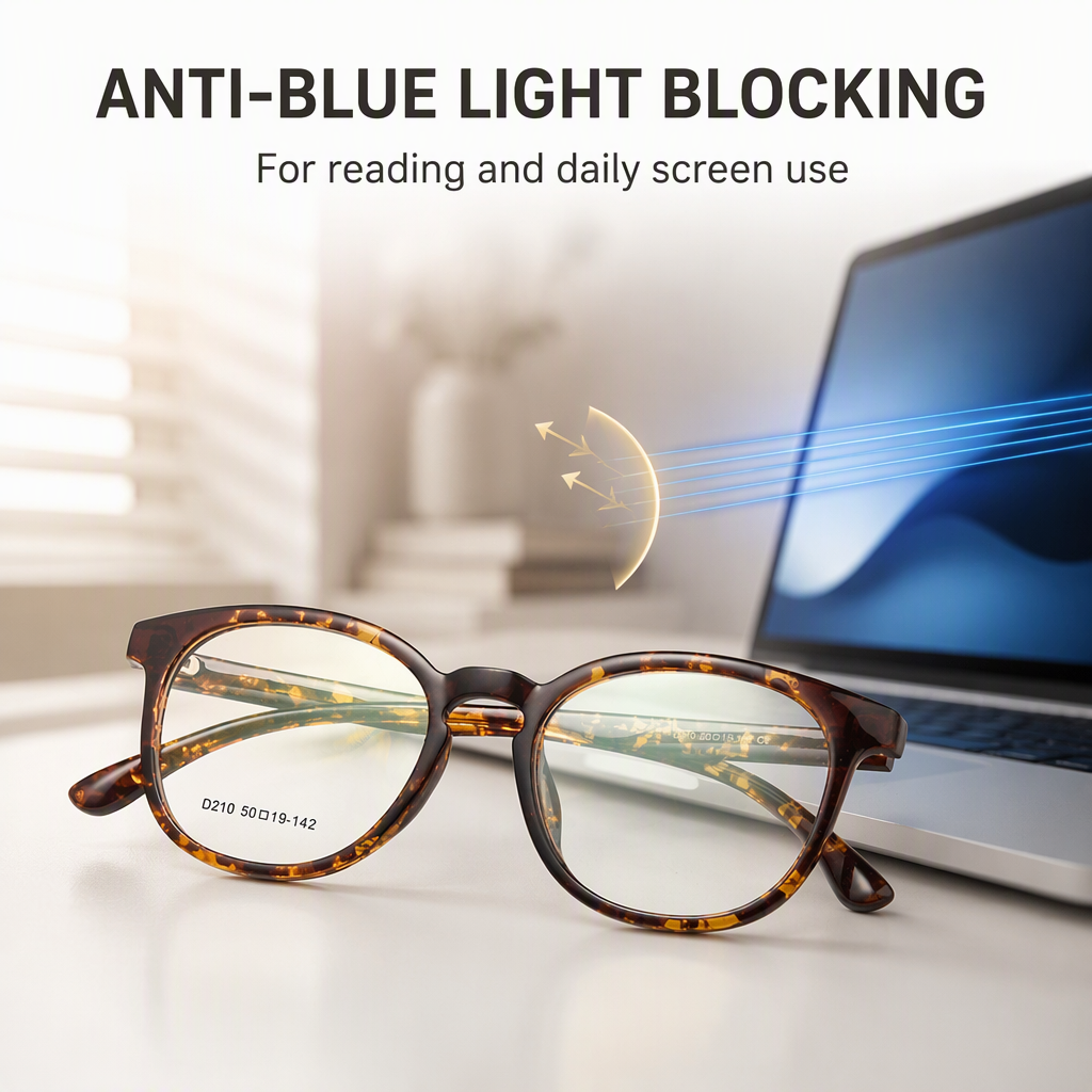 European American Unisex Stylish Solid Tortoiseshell Color Rimless Eyeglasses Frames Fashionable Diamond Face Shape Anti-Blue