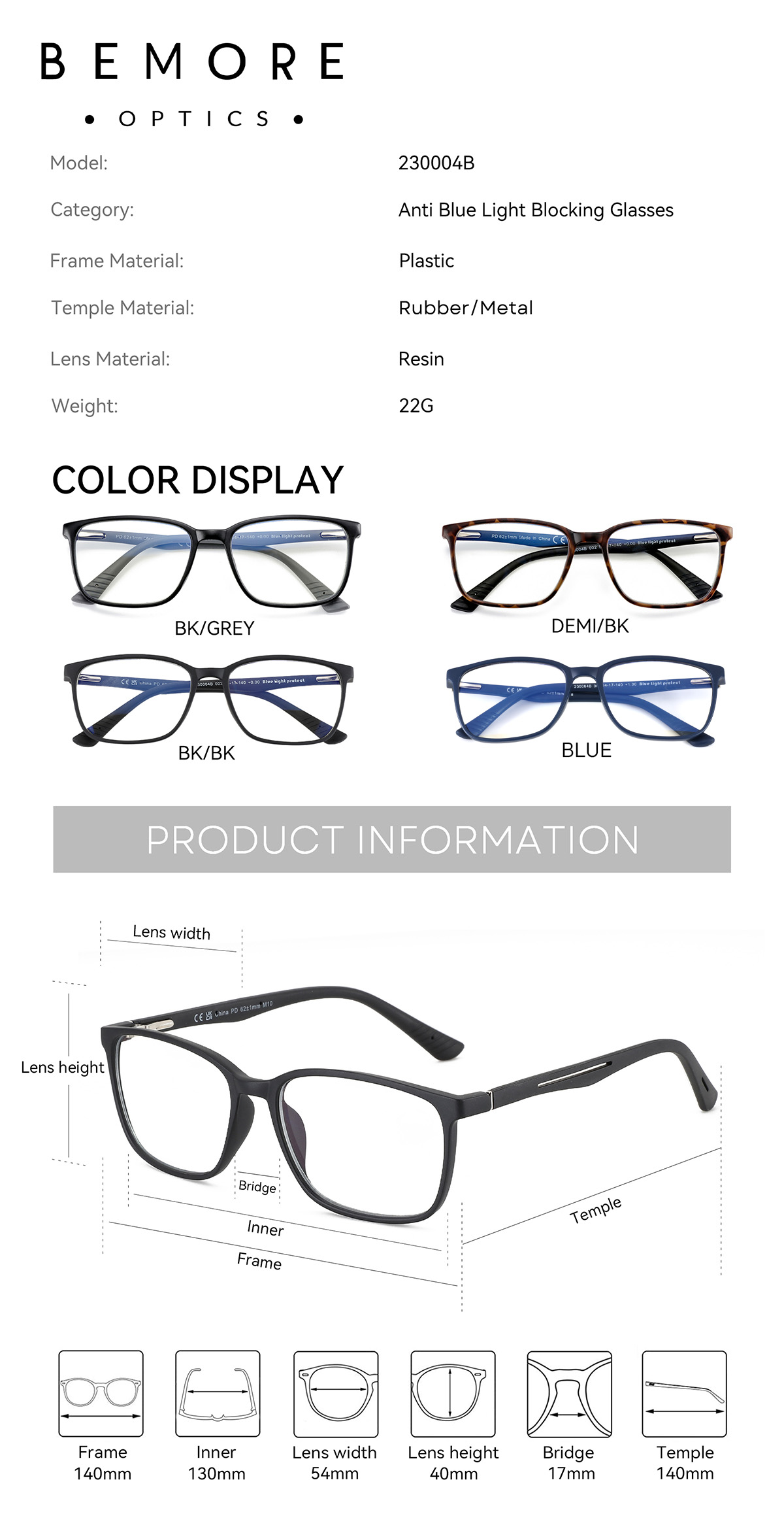 2026 New Trendy Ultra Flexible TR 90 Rectangle Frame Computer Readers Glasses Anti Blue Light Reading Glasses For Men Woman