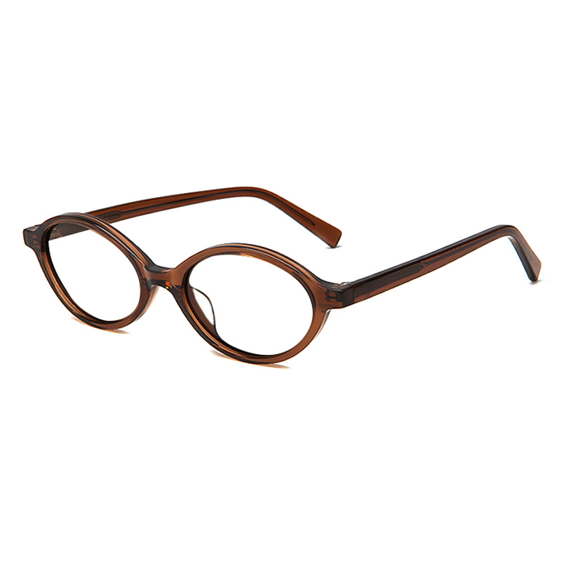 Custom Unisex Prescription Eyewear Frames High Quality Trendy Internet Celebrity Small Oval Optical Glasses 24SA080