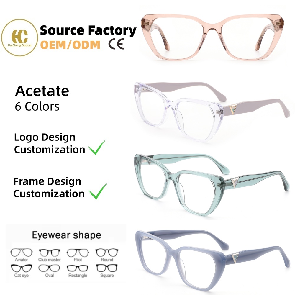 Customization Luxury Handcrafted High-end Acetate Optical Glasses Durable Full-Rim Eyeglasses Frames For Daily Wear OEM/ODM