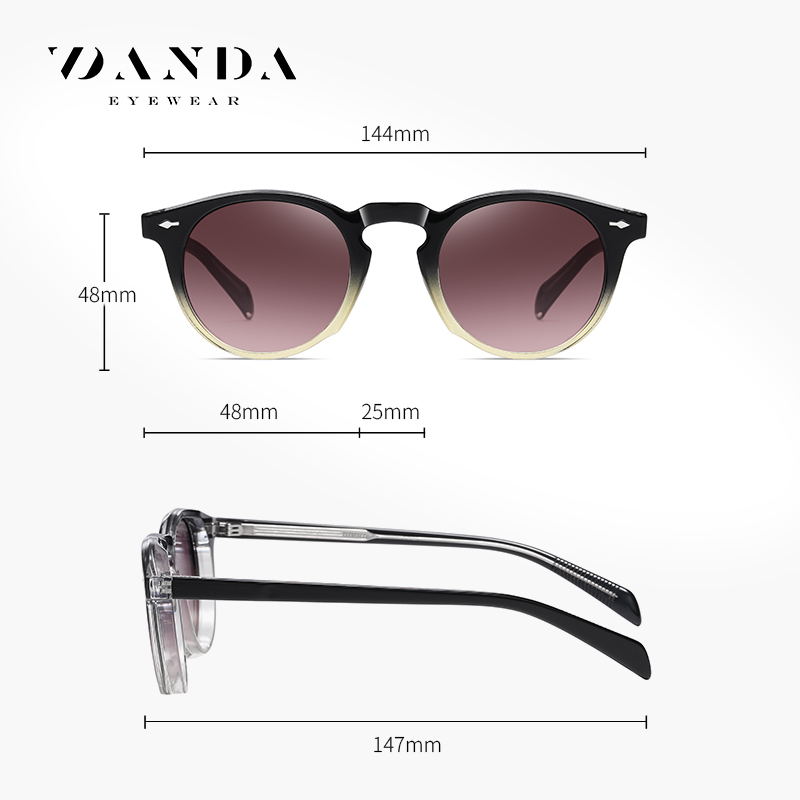 Unisex Retro Vintage Green Acetate Glasses Frame Classic Retro Round Trendy Cross-Border Design Wholesale Option Available