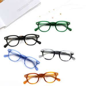 Custom OEM ODM Round Acetate Optical Frames Wholesale Vintage Spectacles Classic Eyeglasses Full Rim Eyewear for Women Men
