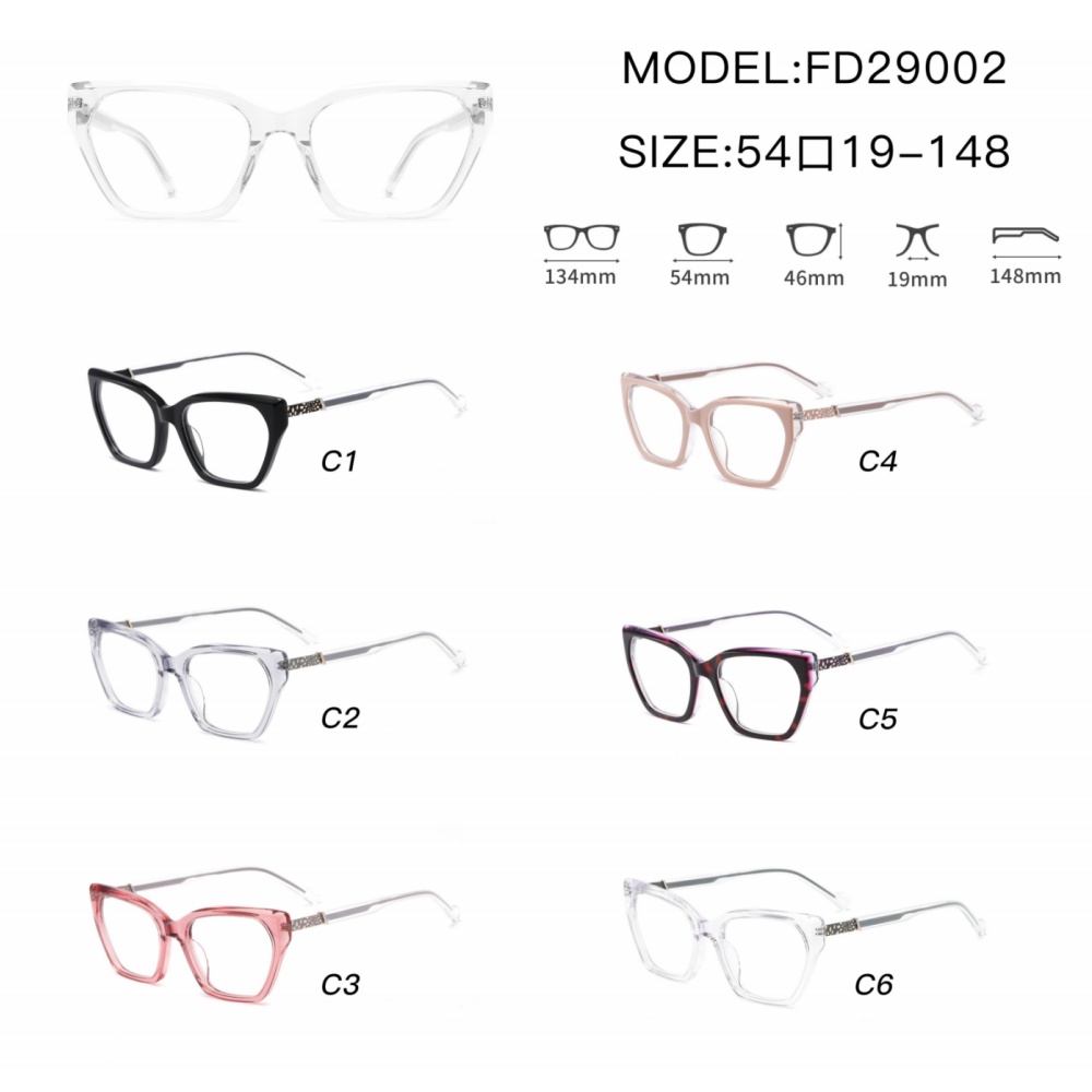 Customization Acetate Optical Glasses Frames Luxury Transparent Clear Eyeglasses 6 Colors Low MOQ Slingshot Hinge Spectacles