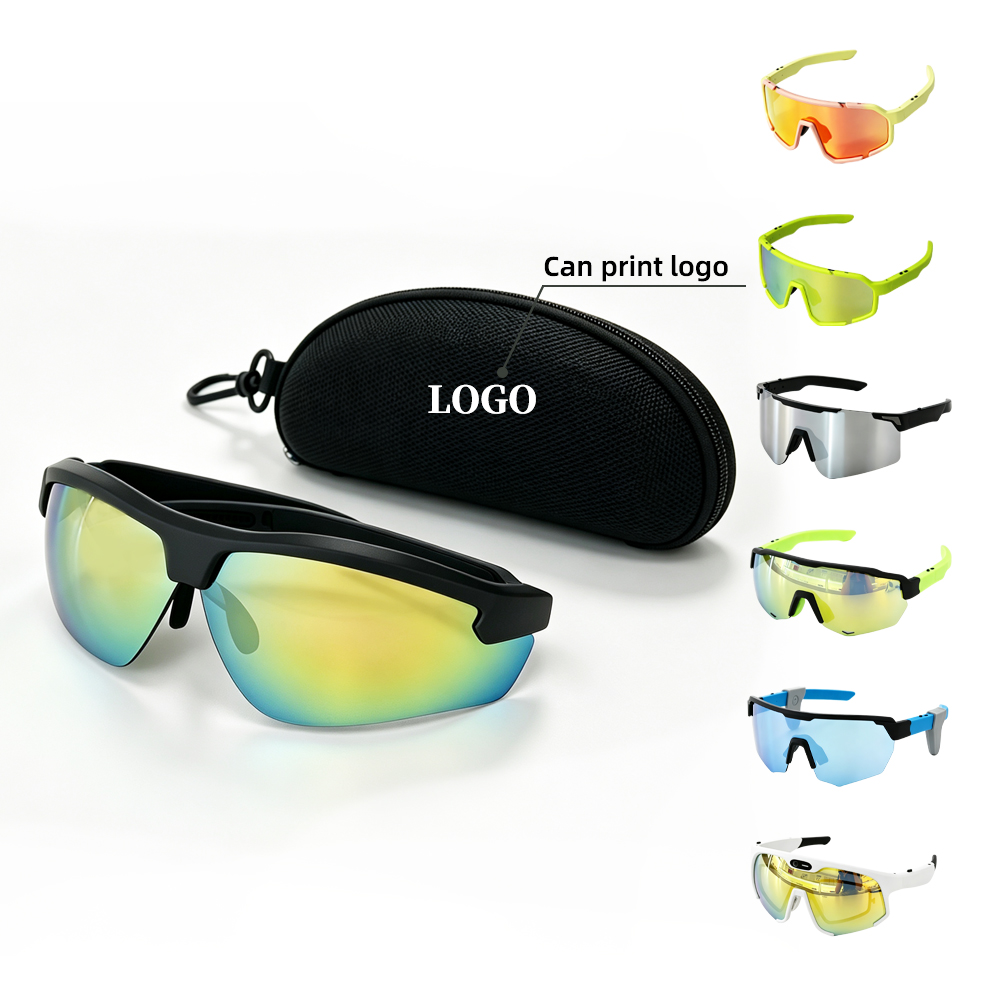 Custom Logo Fashion Fit Over Sport Sunglasses TR90 Polarized Gold Lens High UV Protection Myopia Eyewear Wholesale Supplier