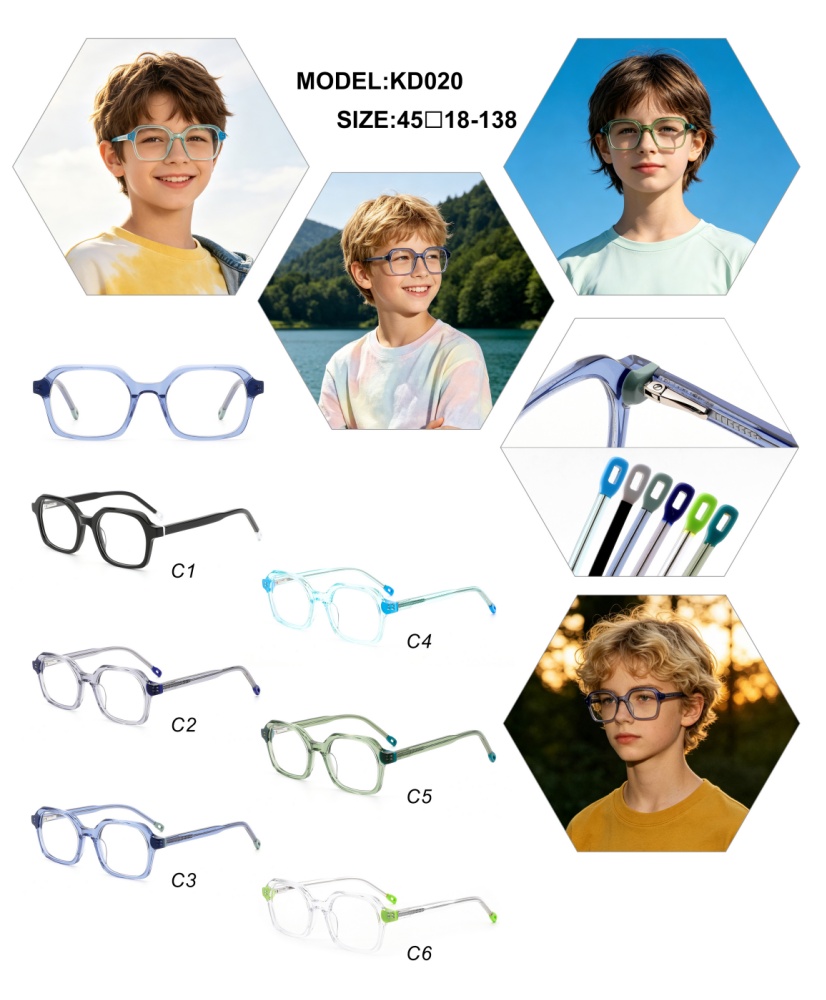 Customization Factory Wholesale High-end Children Acetate Optical Glasses Durable Kids Eyeglasses Frames for Daily Wear OEM/ODM