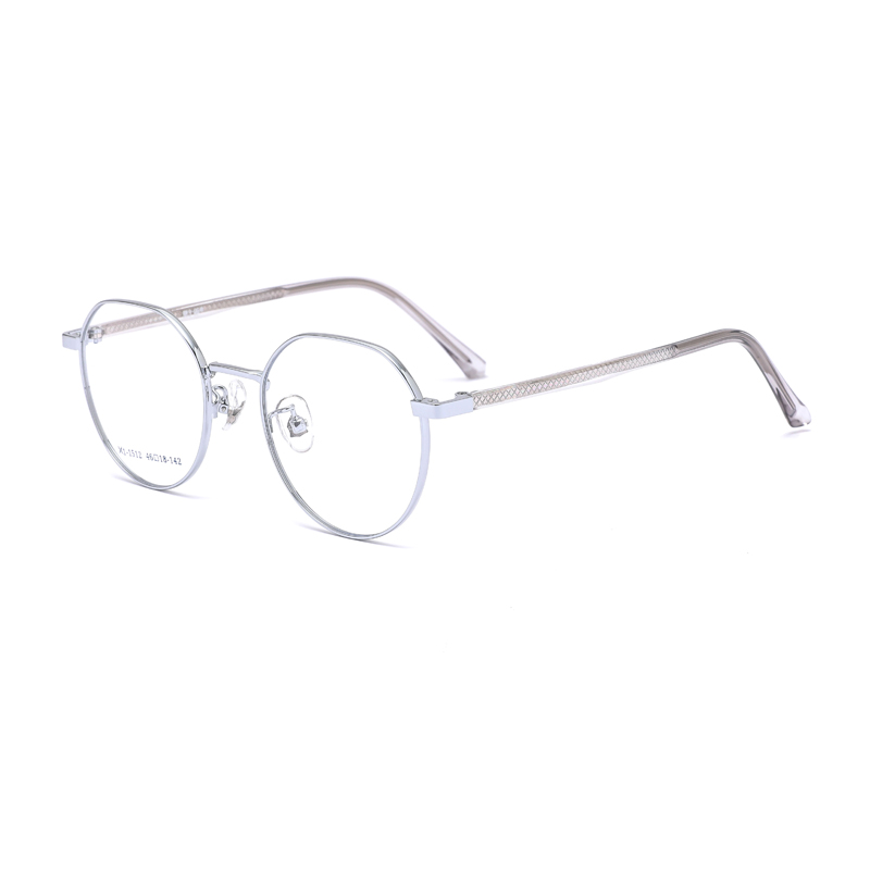 VisualMate Newest European and American High Quality Optical Frames Metal Acetate Round Myopia Glasses