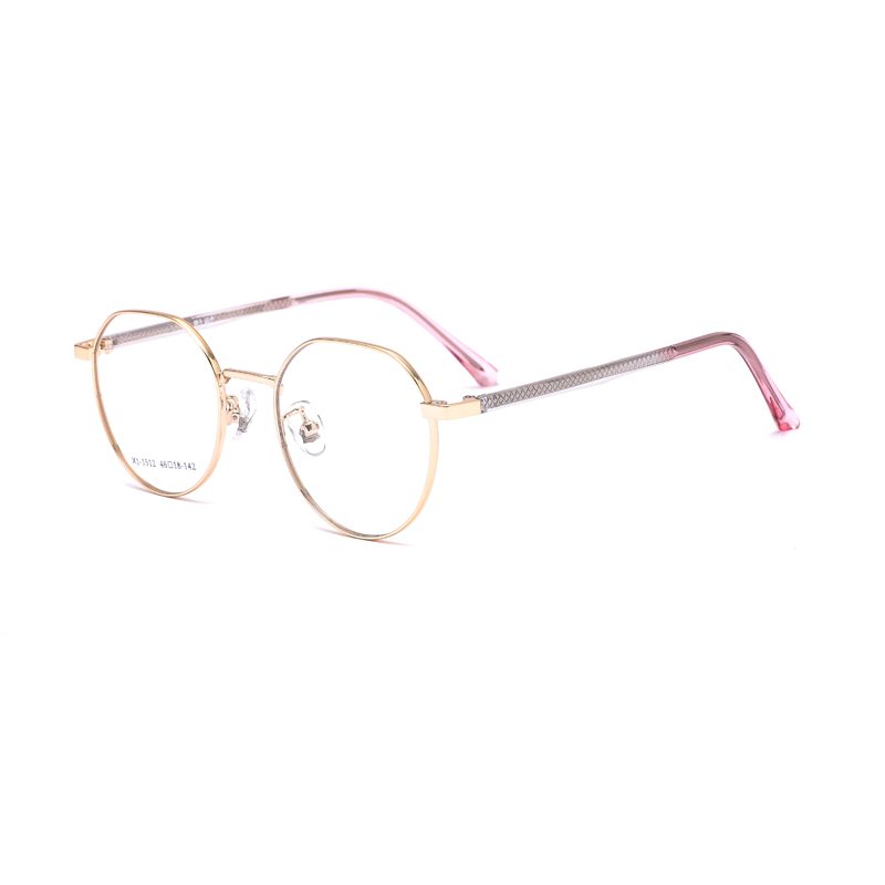 VisualMate Newest European and American High Quality Optical Frames Metal Acetate Round Myopia Glasses