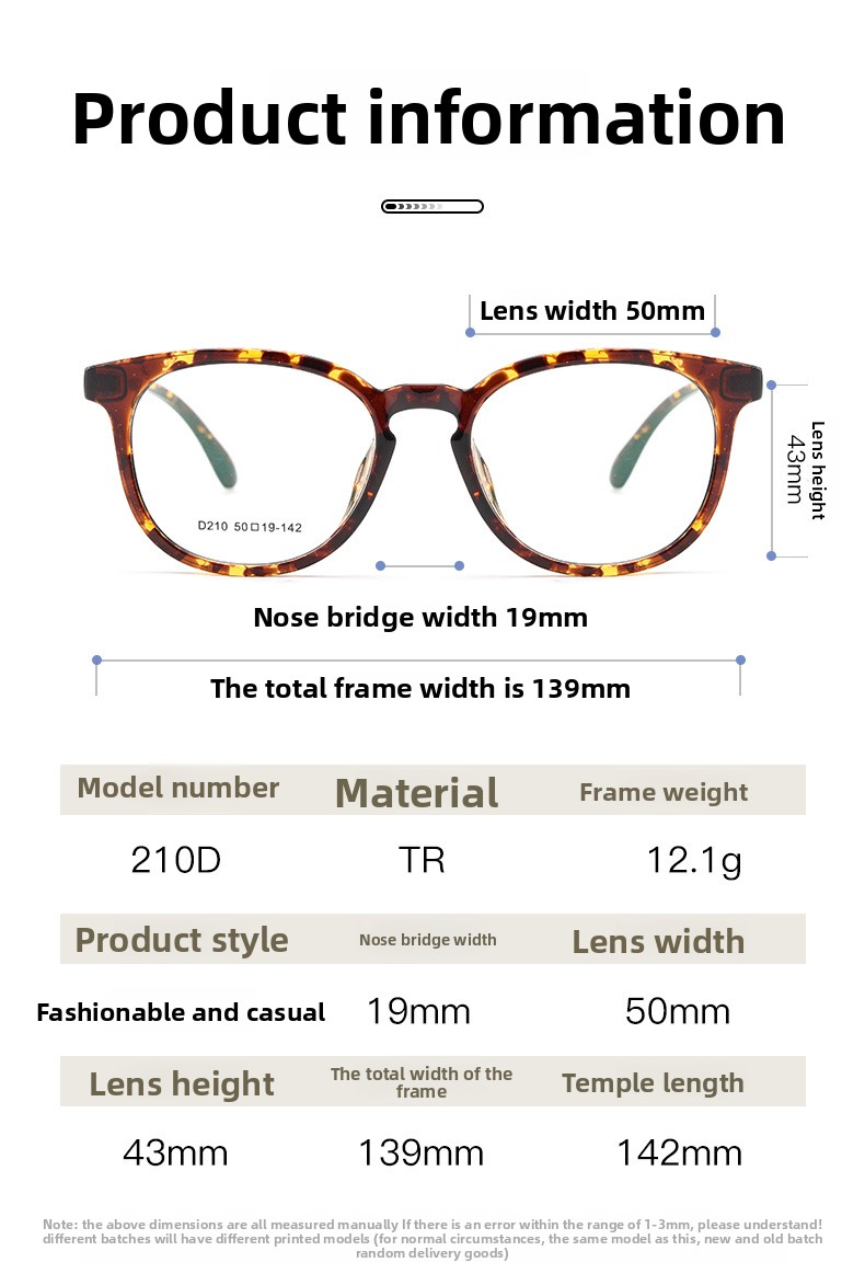 European American Unisex Stylish Solid Tortoiseshell Color Rimless Eyeglasses Frames Fashionable Diamond Face Shape Anti-Blue