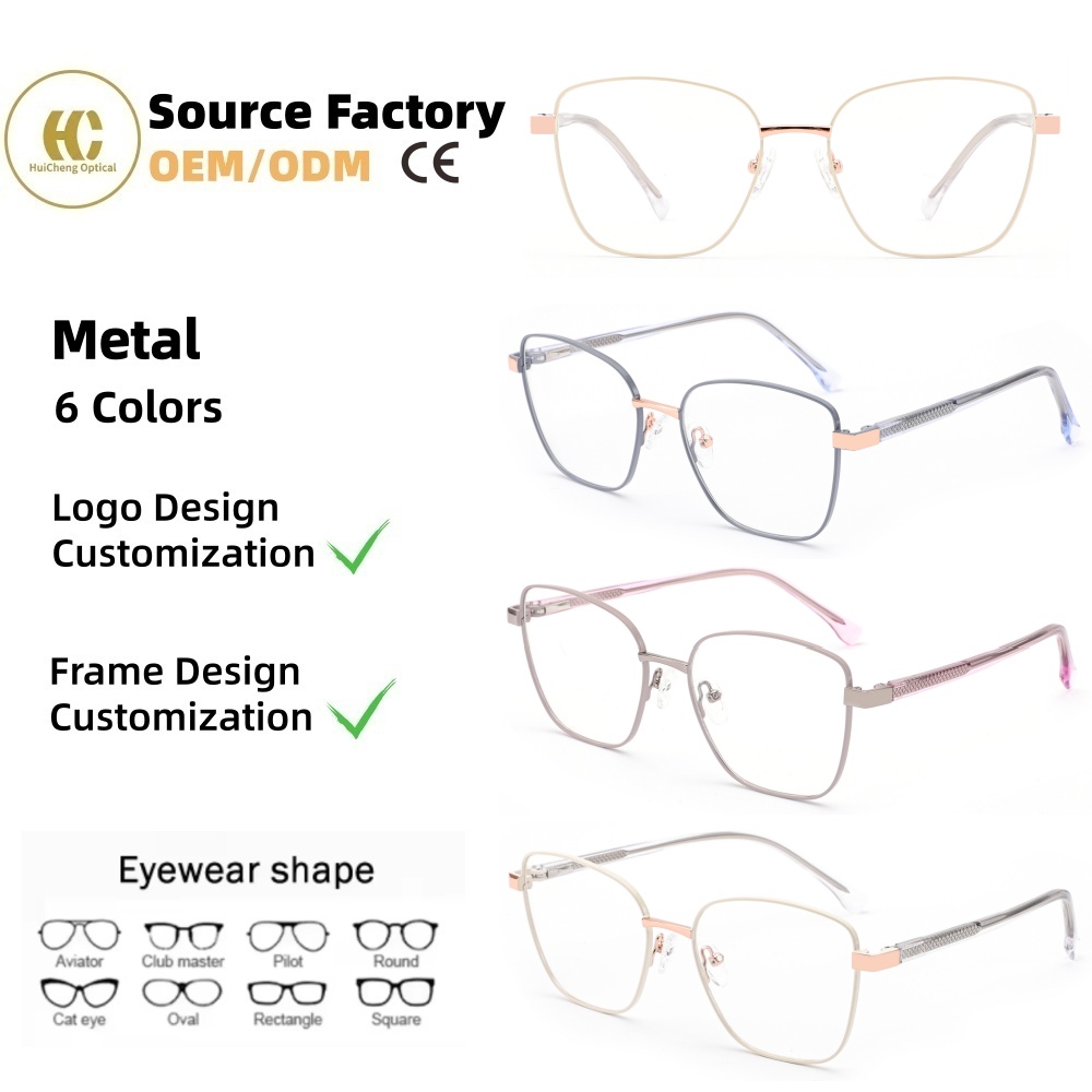 Customization High-end Metal Glasses Lightweight Optical Frame Hand-made Full-rim Eyeglasses For Daily Wear OEM/ODM