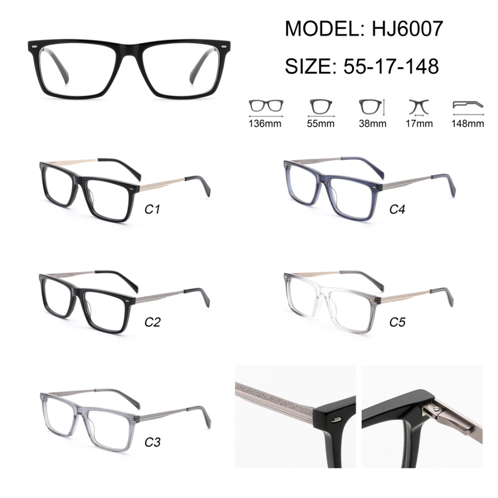 Customization High-end Classic Acetate Optical Glasses Durable Handcrafted Rectangle Eyeglasses Frames For Daily Wear OEM/ODM