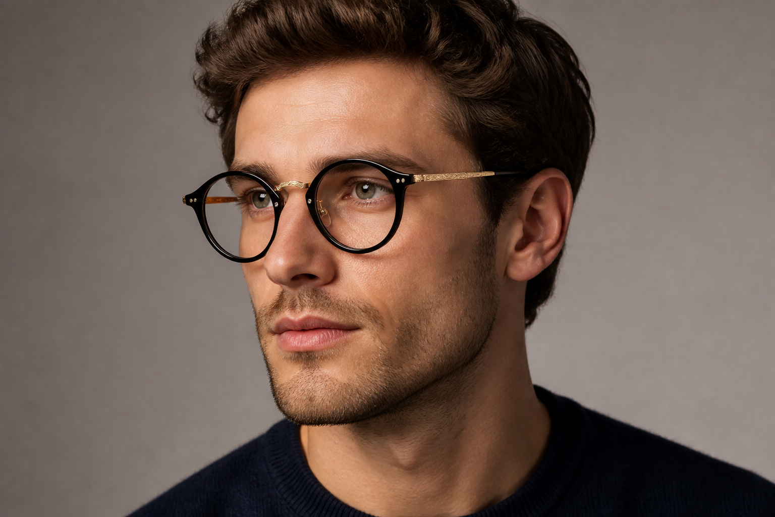 Acetate Round Optical Eyeglass Frames With Metal For Men Women, Custom Logo Eyewear Wholesale Bulk Order