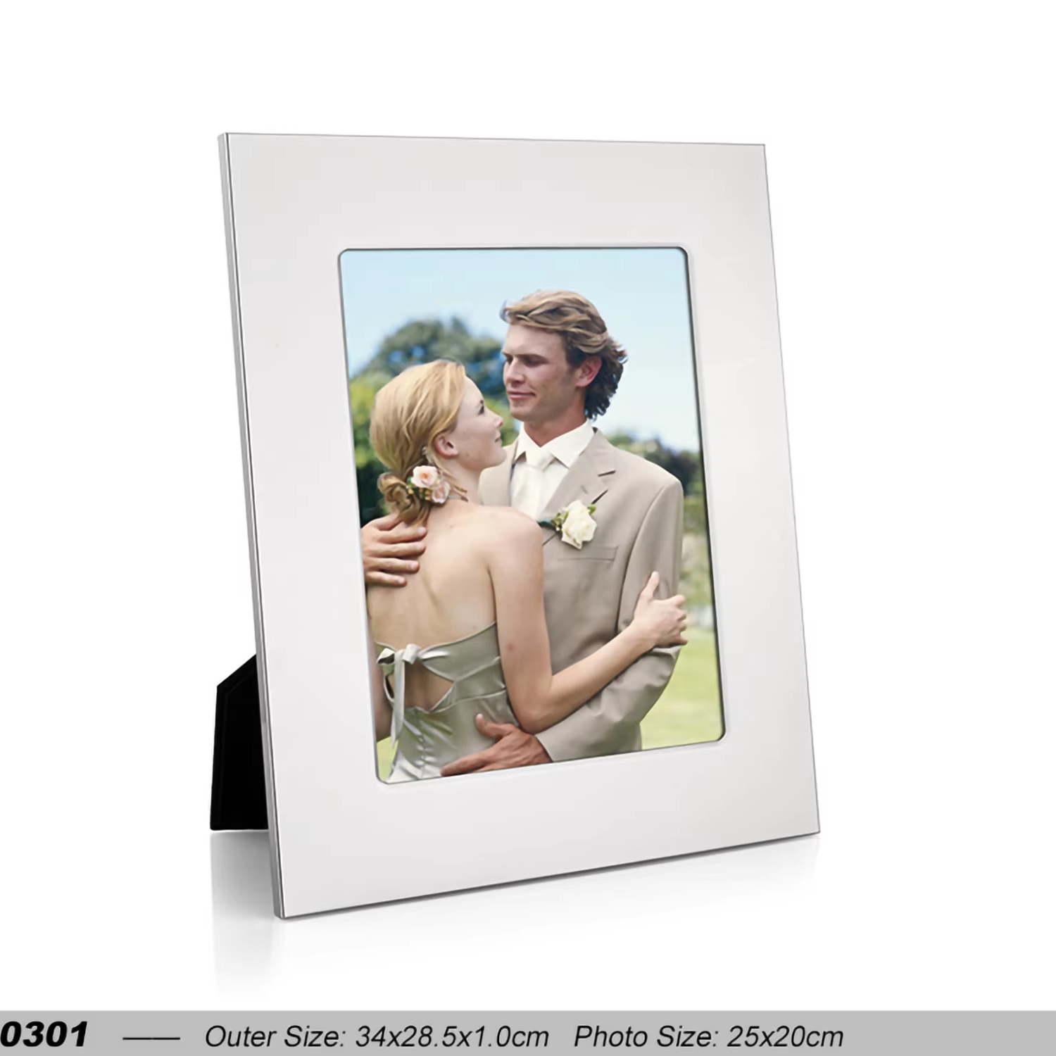 Heavy Version 8X10 Silver Plated Photo Frame Metal Photo Frames Plain Shine Finish Broad Side Picture Frame for Home Decor