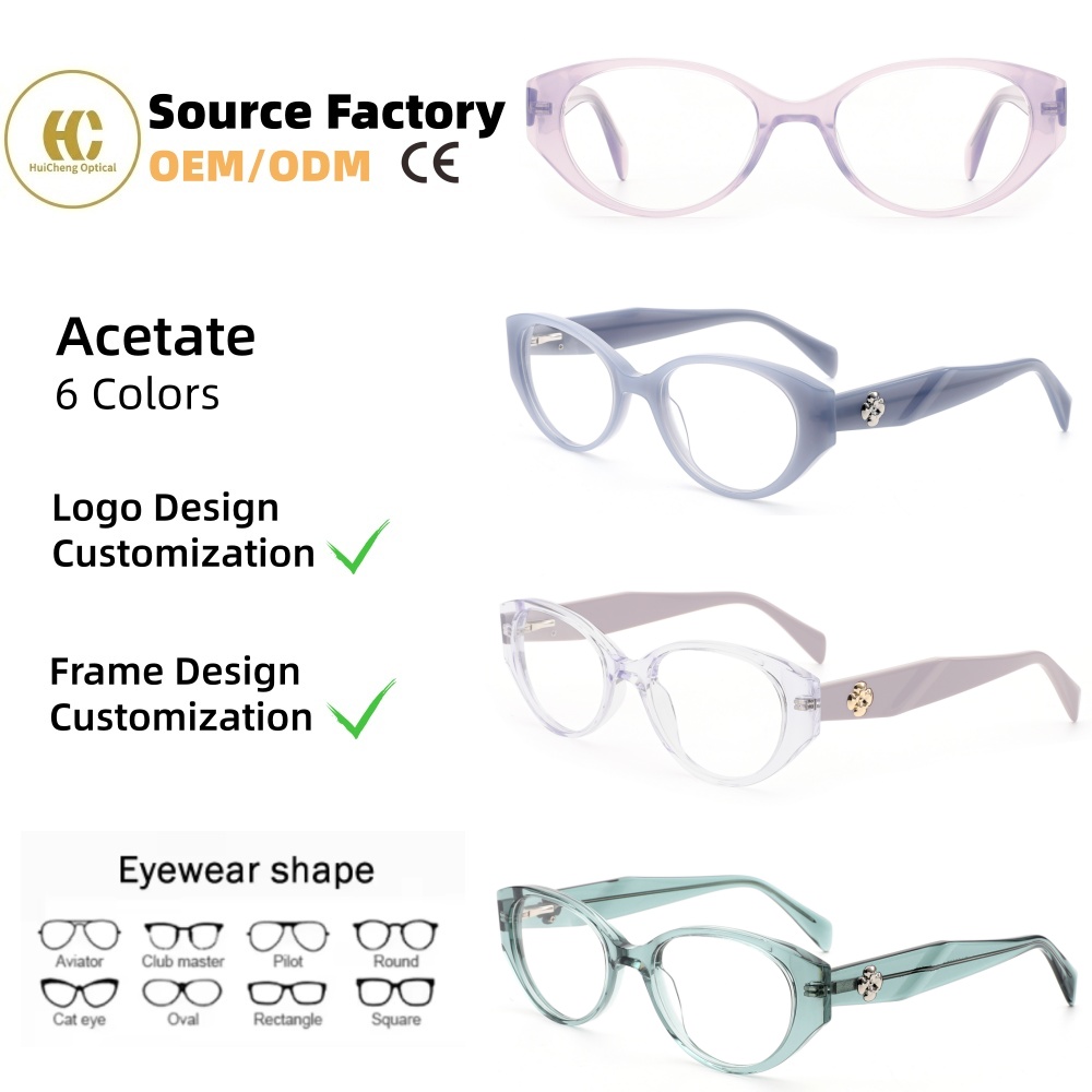 Customization High-end Fashion Design Acetate Optical Glasses Handcrafted Full-Rim Eyeglasses Frames For Daily Wear OEM/ODM