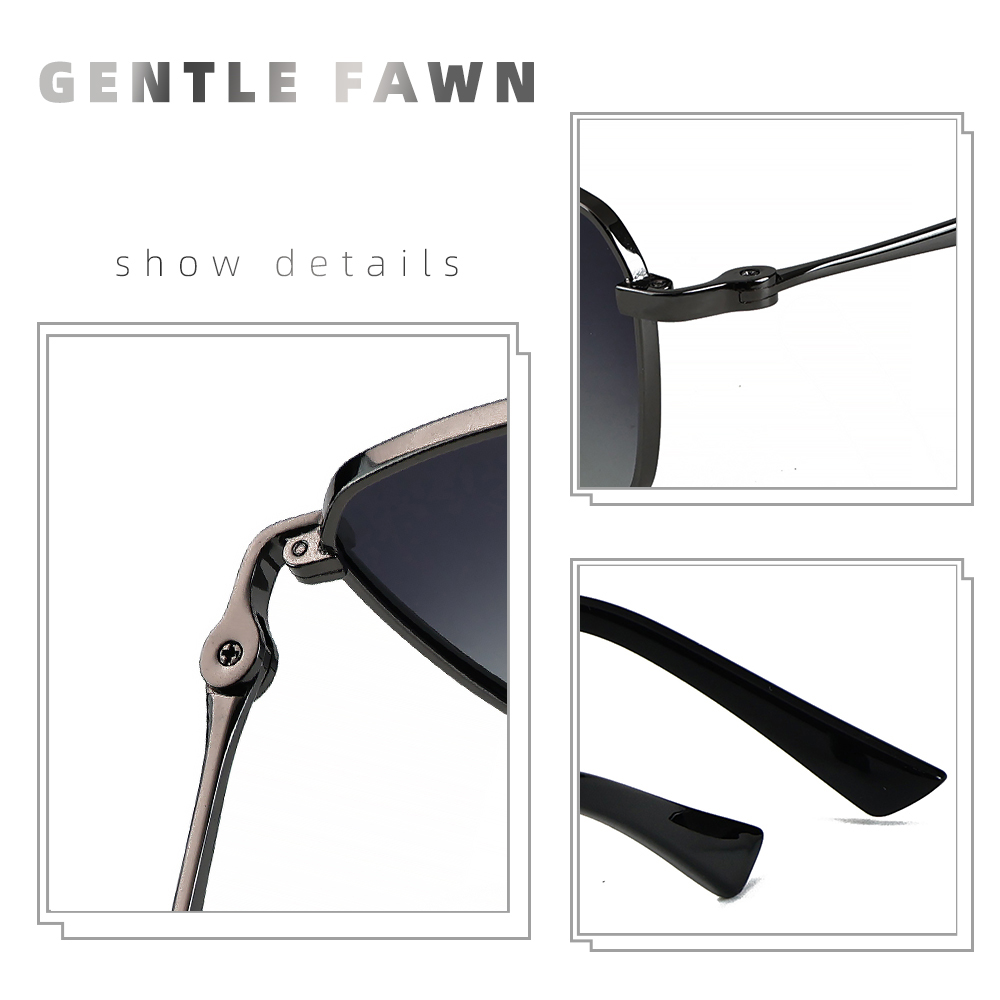 Manufacturer Retro Square Metal Frame Sunglasses Men UV400 Protection Classic Business Style Sun Glasses Wholesale Luxury