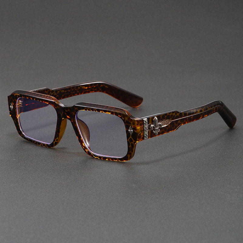 2026 European American-style Personalized Square-Frame Retro Full-Rim Anti-Blue Light Glasses Unisex Large Black Frames for Big