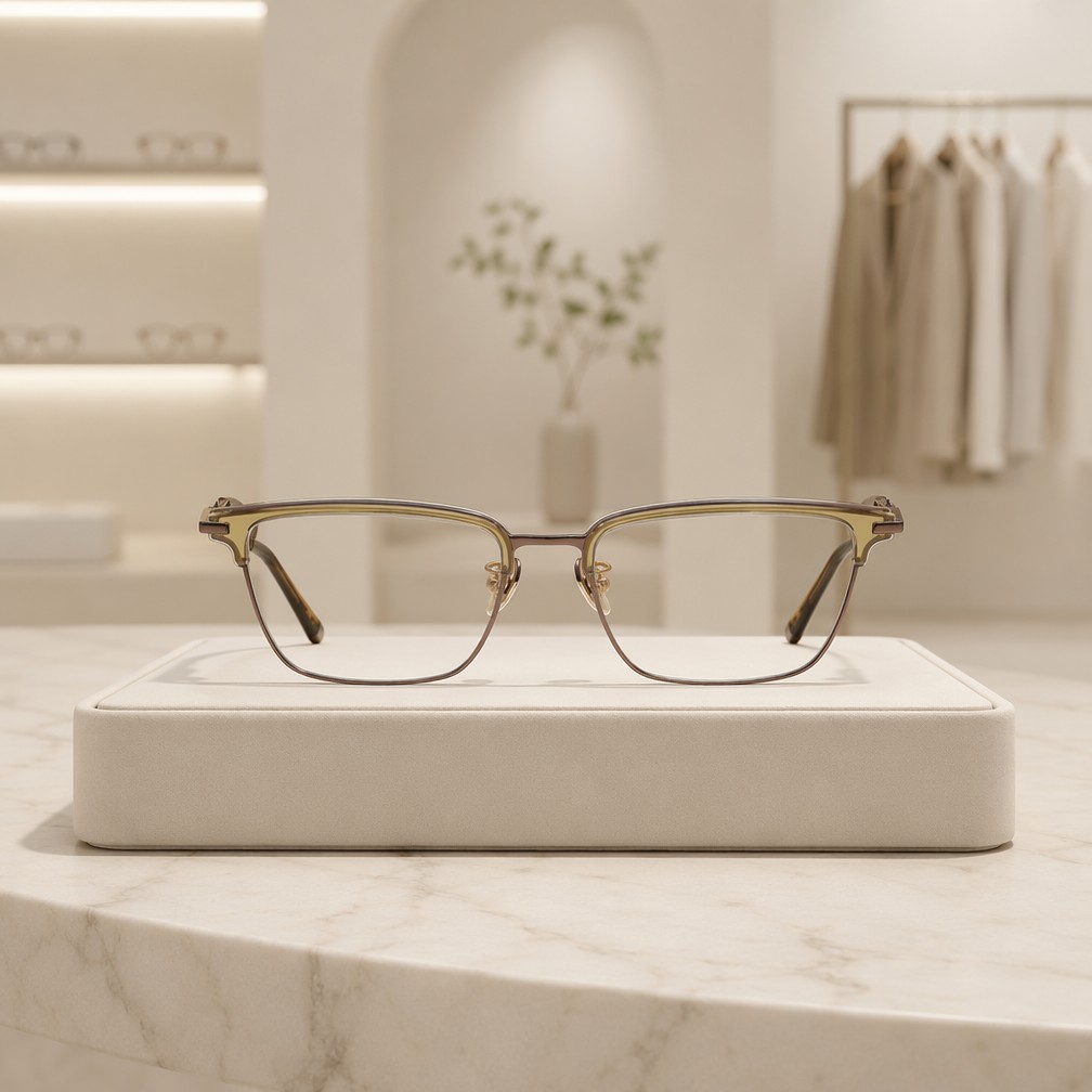 OEM ODM Handmade Acetate IP Titanium Clubmaste Eyeglasses Frames Optical Frames Browling Glasses Designer Style Cazal Eyewear