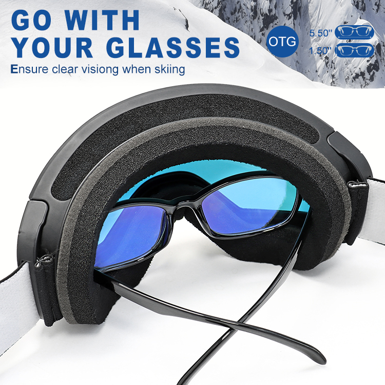Best Quality Skiing Glasses UV400 Protection Anti-Fog Polarized Lens Magnetic Snowboard Eyewear Snow Sports Glasses Ski Goggles
