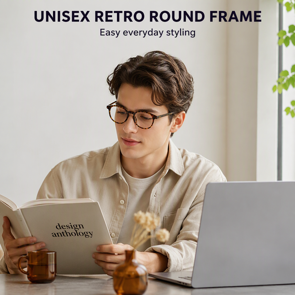 European American Unisex Stylish Solid Tortoiseshell Color Rimless Eyeglasses Frames Fashionable Diamond Face Shape Anti-Blue