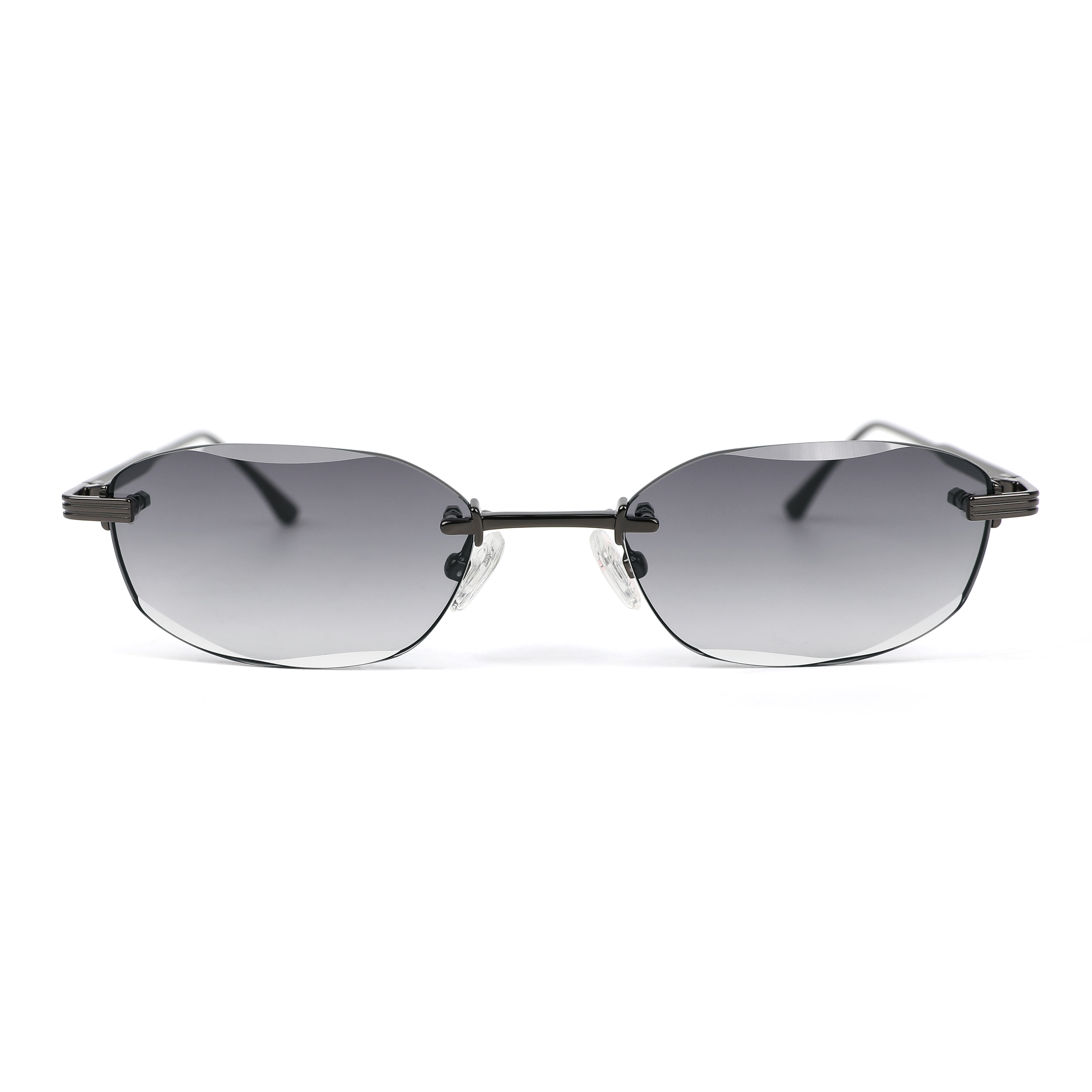 Sifier Fashion Rimless Diamond Cut Oval Sunglasses Men Women Luxury Designer Metal Nylon Custom Logo Sunglasses Wholesale