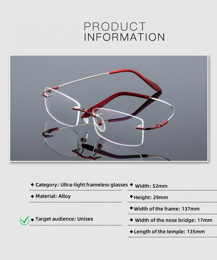 Frameless Reading Glasses Gallery 3