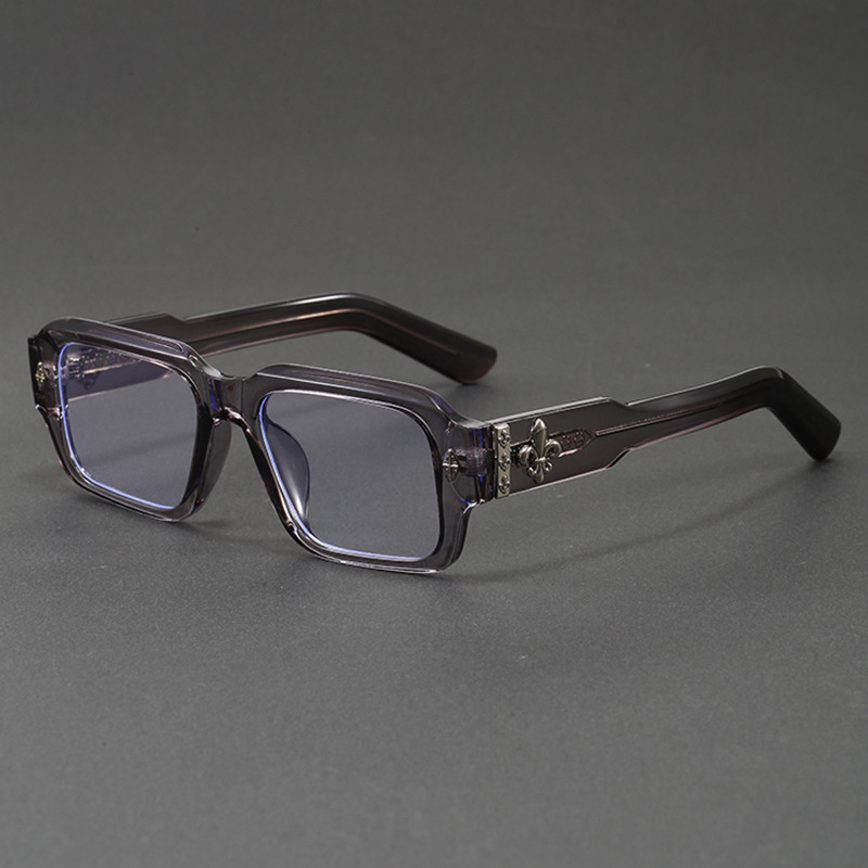 2026 European American-style Personalized Square-Frame Retro Full-Rim Anti-Blue Light Glasses Unisex Large Black Frames for Big