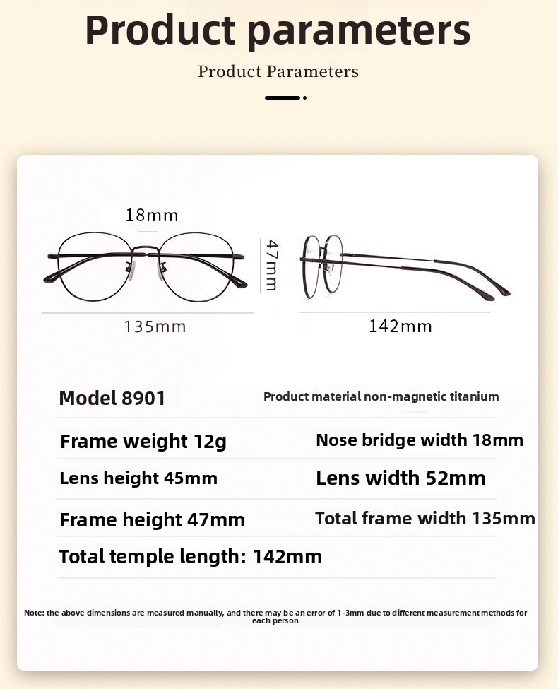 Retro Vintage Lightweight Men's &amp; Women's Full-Frame Style Natural Look Eyeglass Frames