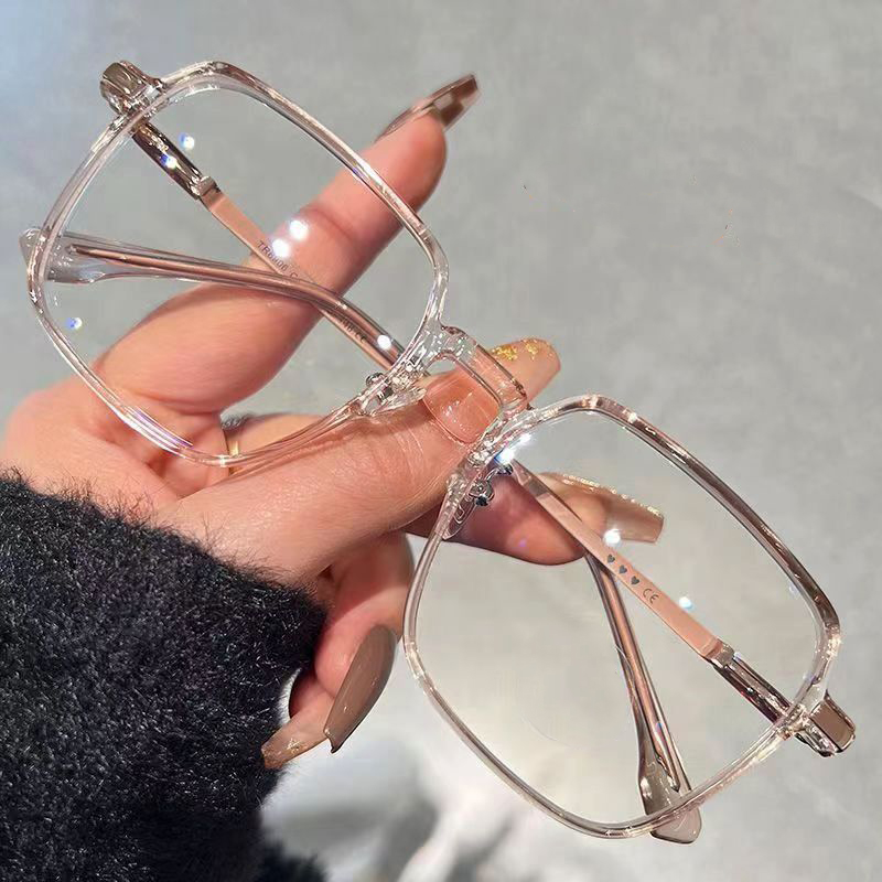 2024 Custom Logo Tr90 Anti-Blue Light Computer Glasses Eyewear Frame Wholesale Manufacturer Of Square Metal Optical Glasses