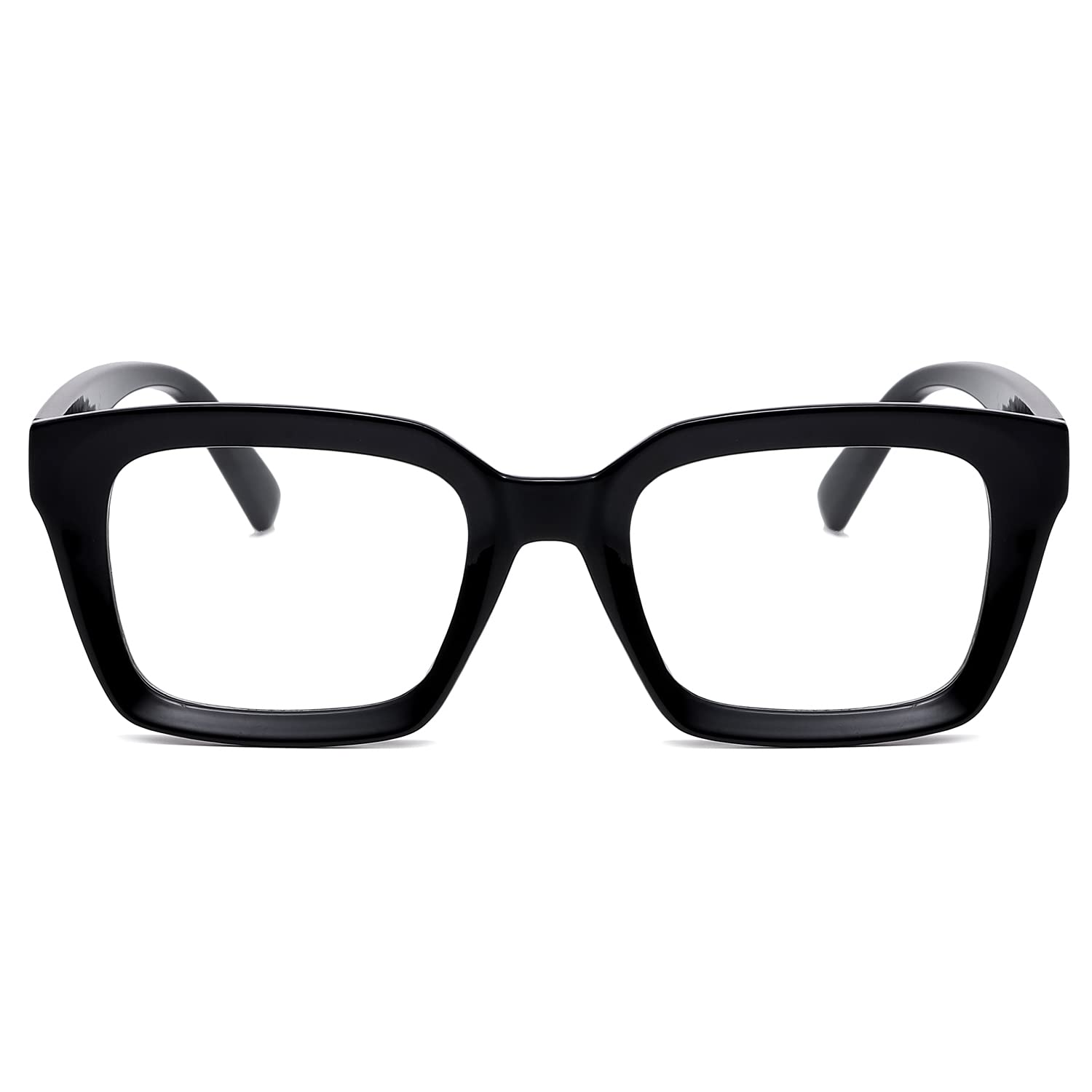 Custom Classic Thick Square Frame Clear Lens Glasses For Women Men Non Prescription Eyeglasses