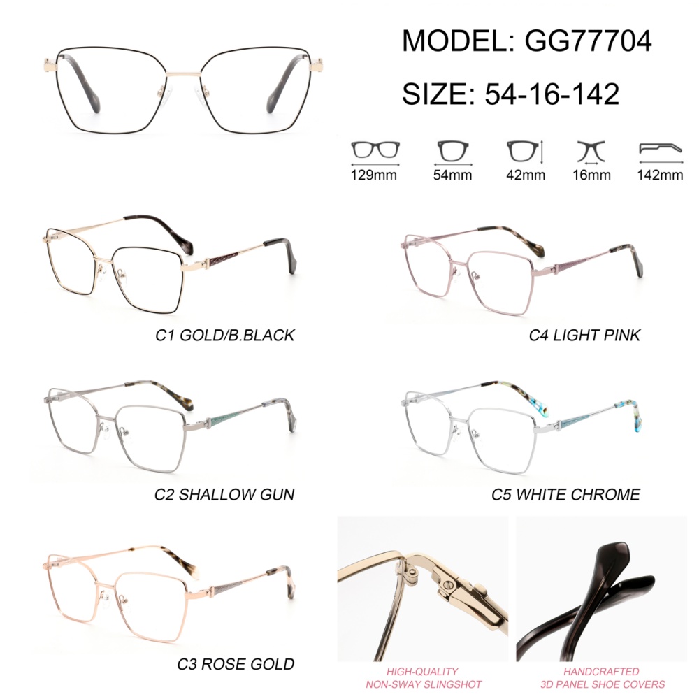 Customization Handcrafted Metal Optical Glasses With Acetate Optical Glasses High-end Eyeglasses Frames For Daily Wear OEM/ODM