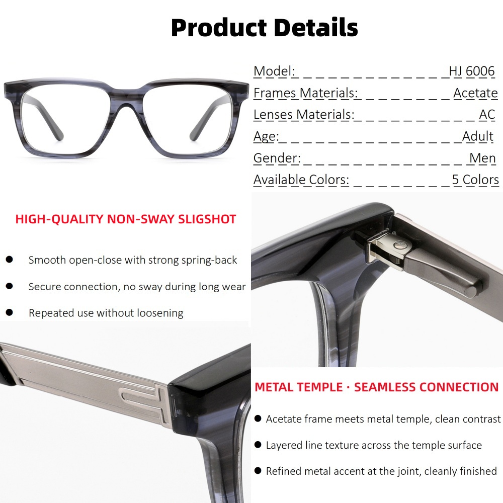 Customization High-end Luxury Acetate Eyeglasses Men's Prescription Glasses Optical Frames And Lenses For Daily Wear OEM/ODM