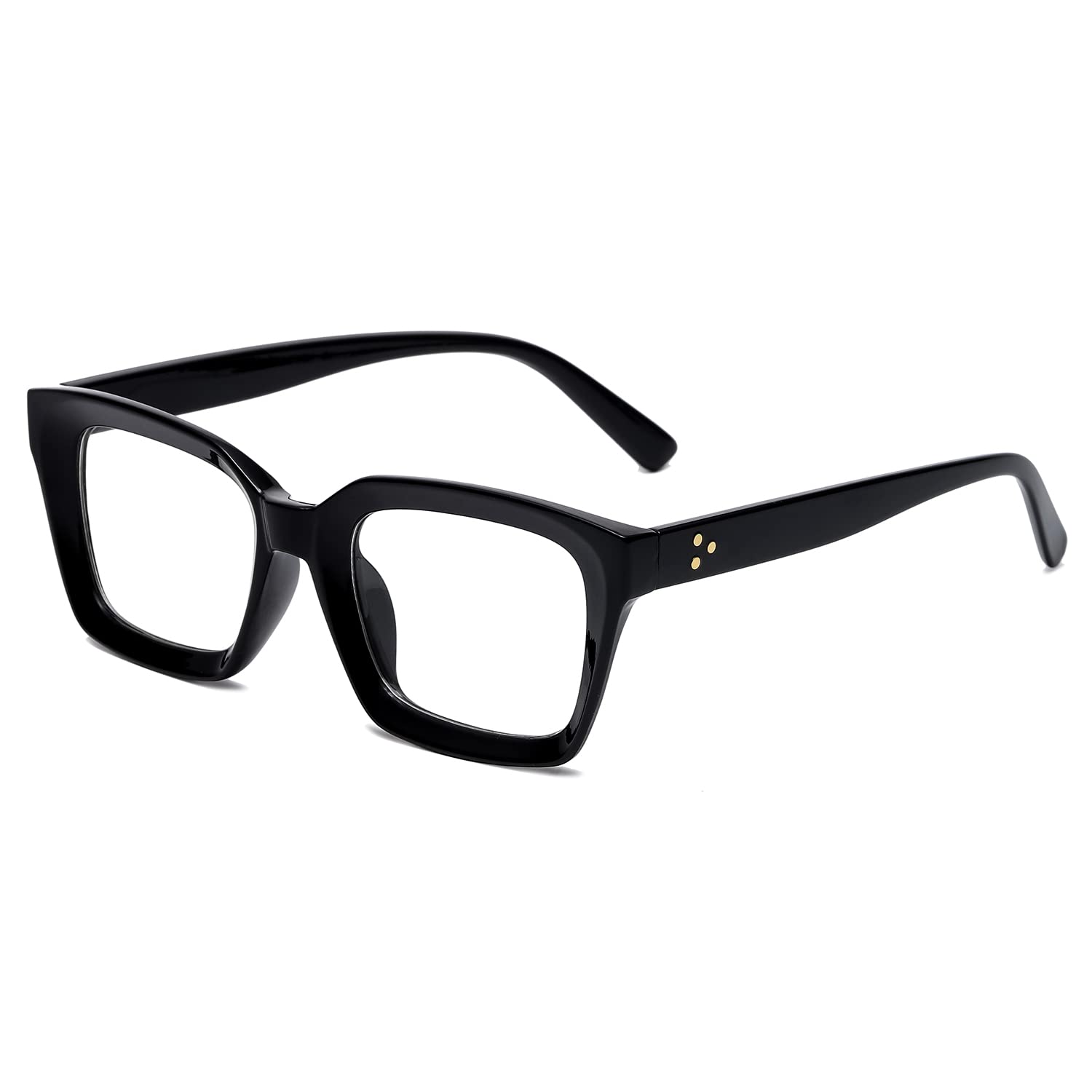 Custom Classic Thick Square Frame Clear Lens Glasses For Women Men Non Prescription Eyeglasses