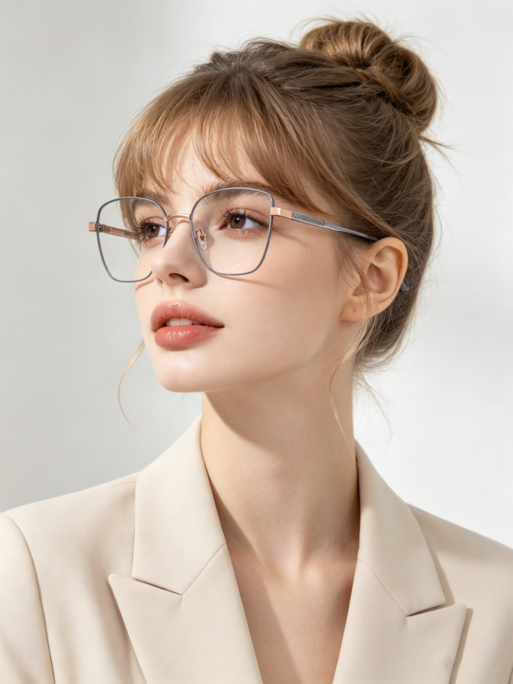 Customization High-end Metal Glasses Lightweight Optical Frame Hand-made Full-rim Eyeglasses For Daily Wear OEM/ODM