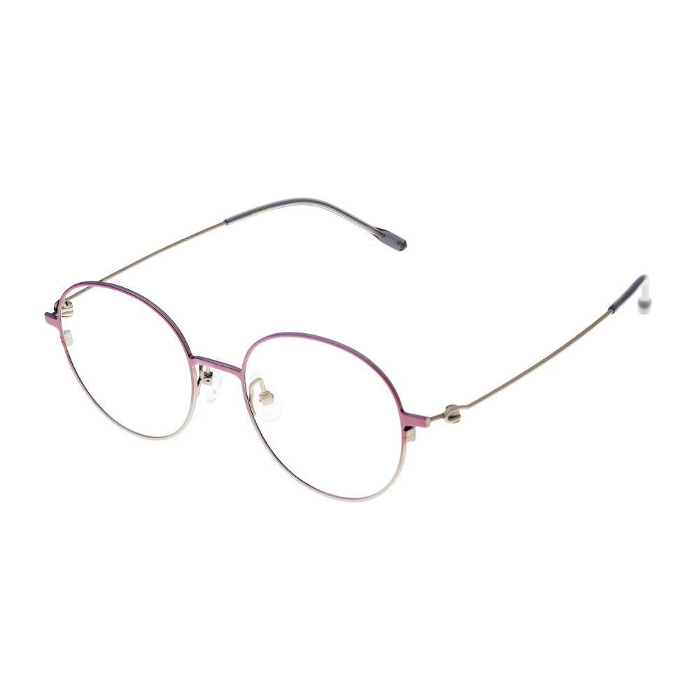 Pure Titanium Circle Frame Glasses Women Vintage Gradient Pink Gold Luxury Lightweight Fashion Designer Optical Frame Cazal