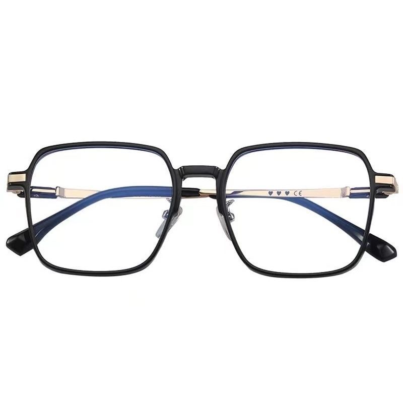 2024 Custom Logo Tr90 Anti-Blue Light Computer Glasses Eyewear Frame Wholesale Manufacturer Of Square Metal Optical Glasses