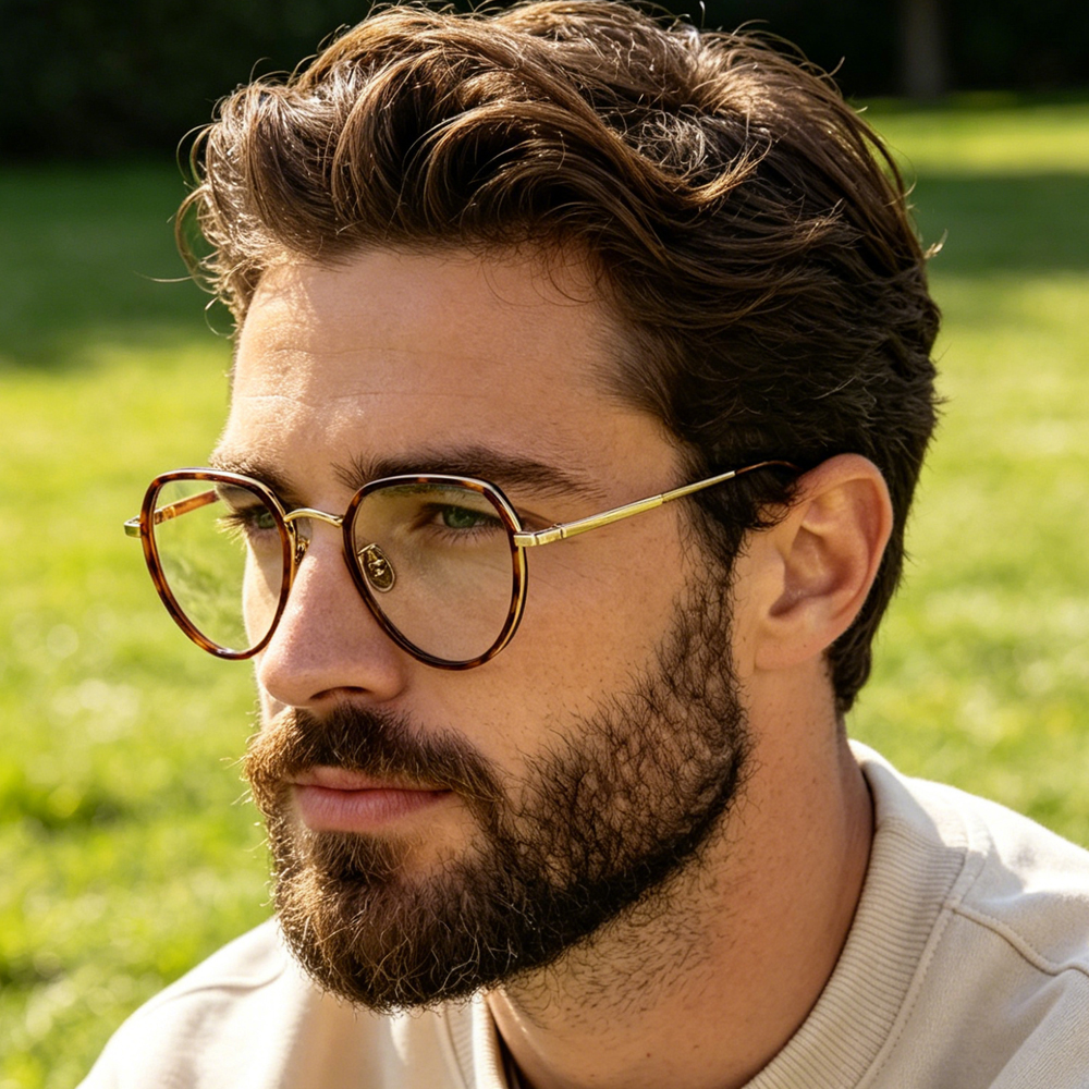 Optical Eyeglass Frames Vintage Octagon Acetate Metal Eyewear Anti Blue Light Prescription Glasses OEM Custom Logo Ready Stock