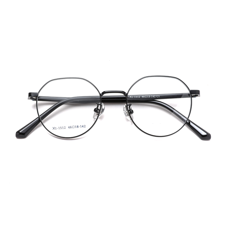 VisualMate Newest European and American High Quality Optical Frames Metal Acetate Round Myopia Glasses