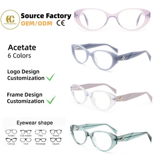 Customization High-end Fashion Design Acetate Optical Glasses Handcrafted Full-Rim Eyeglasses Frames For Daily Wear OEM/ODM