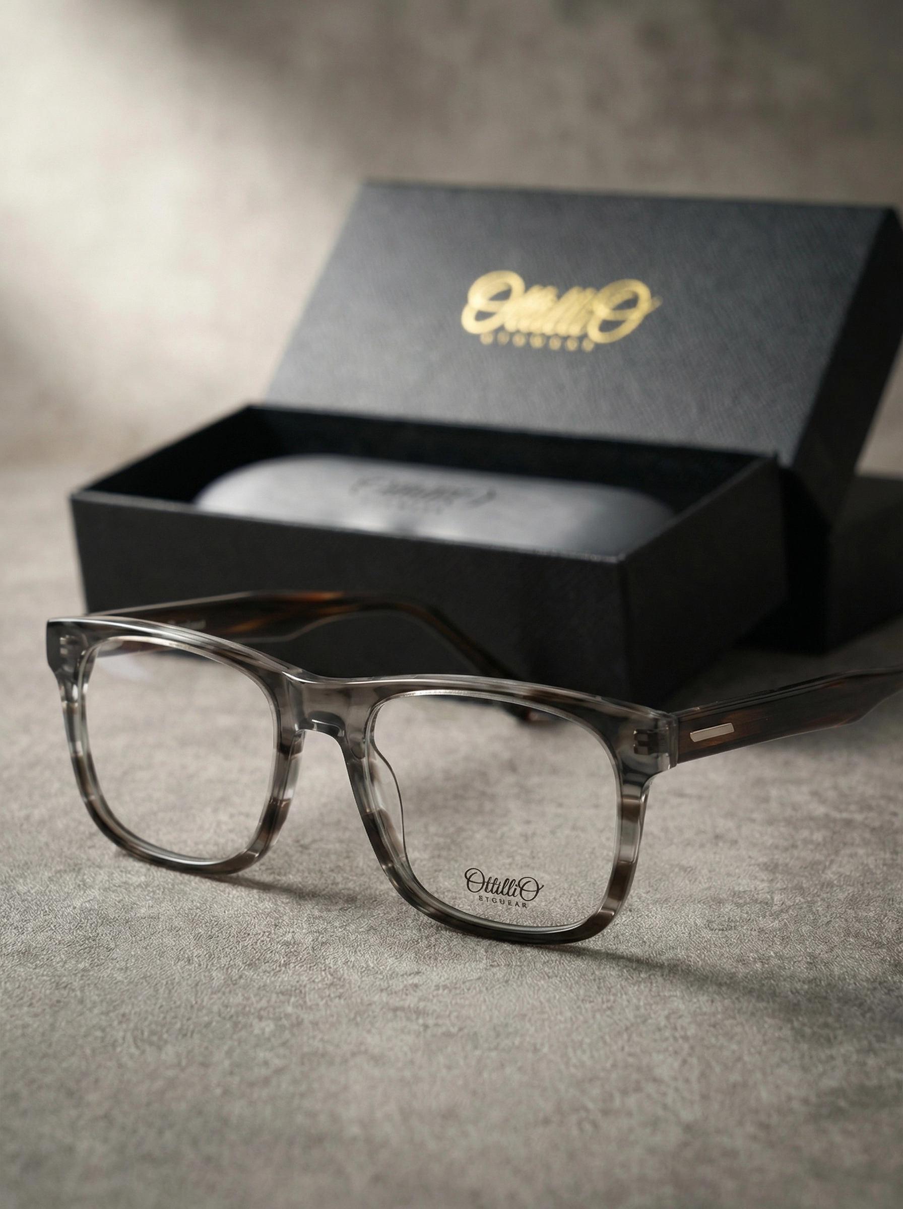 Ottillio French elegance optical frames for luxury optical displays