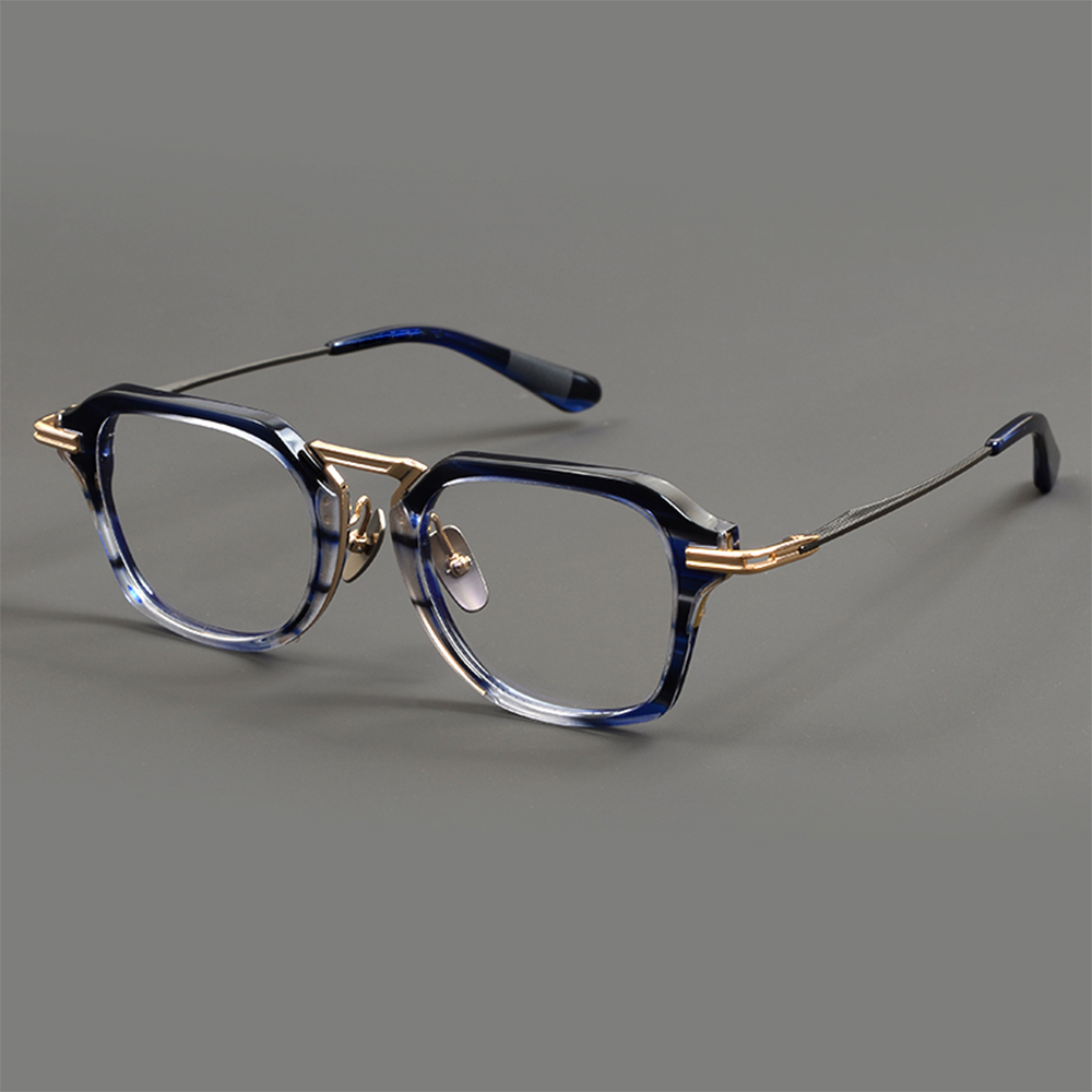 TFB 2025 Titanium Acetate Square Tortoise Unisex High Quality Stylish Hot New Wholesale Full-Rim Eyeglasses Frames for All Face