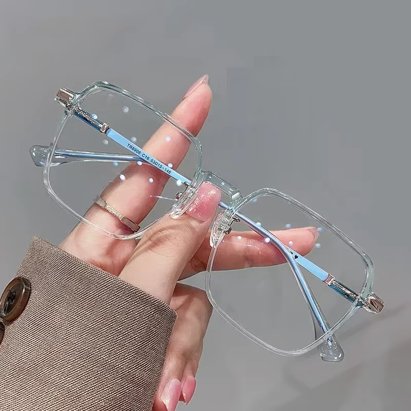 2025 Custom Logo Tr90 Glasses Anti Blue Light Computer Glasses Eyeglasses Frames Wholesale Manufacturer Square Optical Glass
