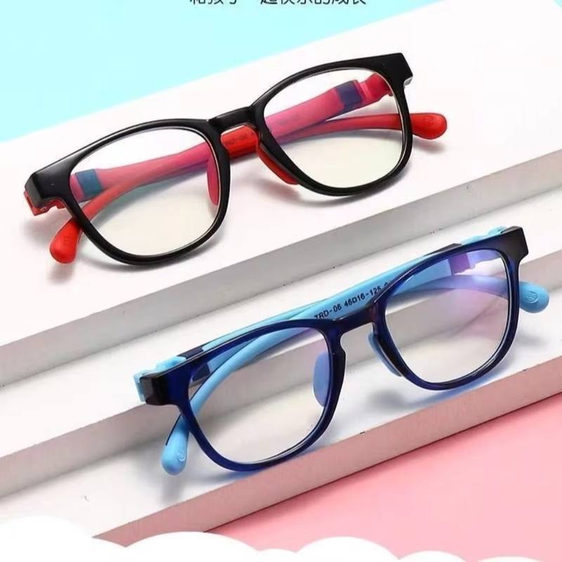 Custom Logo Silicone Frame Children Baby Blue Rays Blocking Optical Spectacle Eyeglass Kids Anti Blue Light Computer Glasses