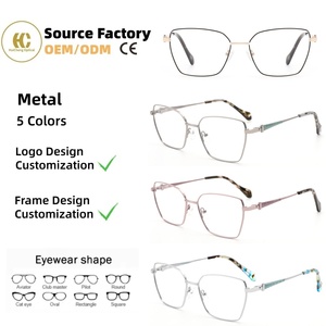 Customization Handcrafted Metal Optical Glasses With Acetate Optical Glasses High-end Eyeglasses Frames For Daily Wear OEM/ODM